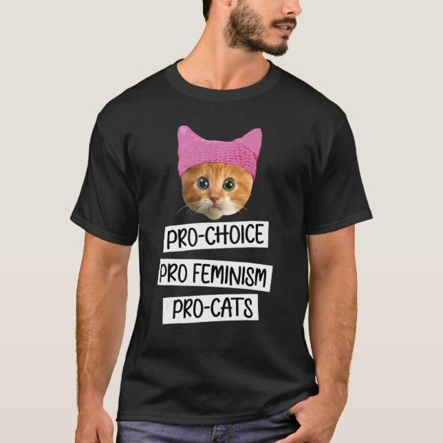 Camiseta Pro Choice Pro Feminismo Gatos Gráficos Gatos (Frente)