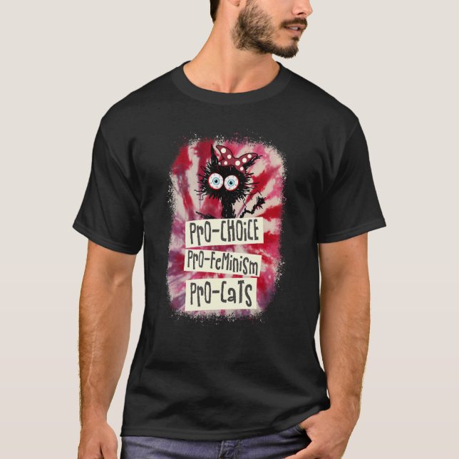 Camiseta Pro Choice Pro Feminismo Pro Cat (Frente)