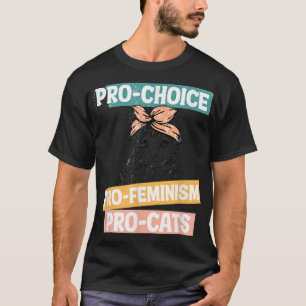Camiseta Pro Choice Pro Feminismo Pro Cats Direitos das Mul