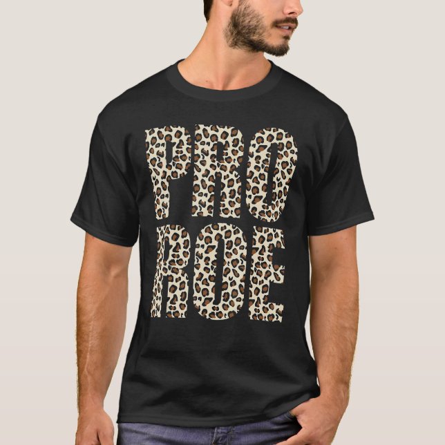Camiseta Pro Choice Roe V Wade prochoice Leopard Print Femi (Frente)