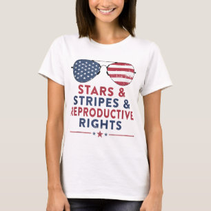 Camiseta Pró escolha 4 de julho - Stars Stripes Reprodutivo