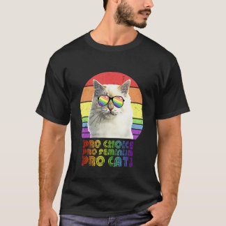 Camiseta Pró Escolha Pró Feminismo Pró Gato Lgbtq Feminista