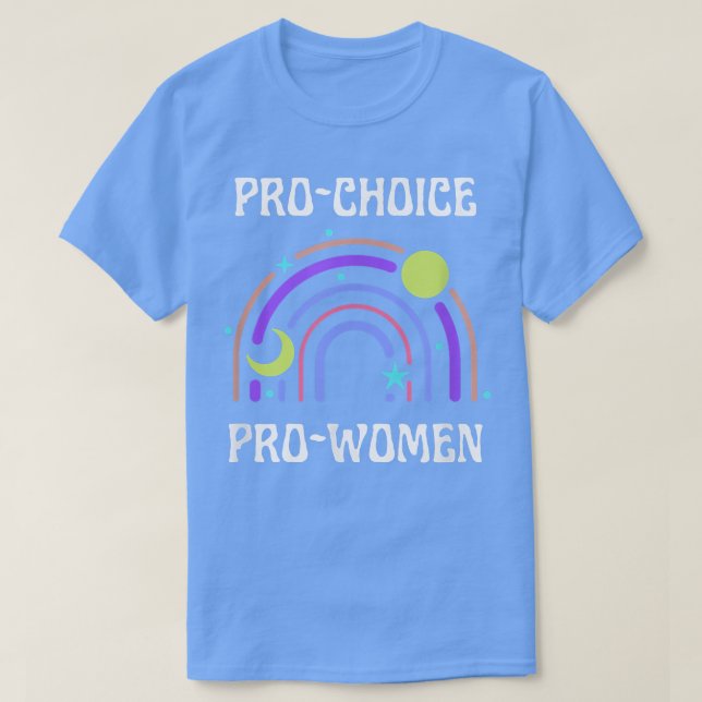 Camiseta Pró Escolha Pró Mulheres Arco-Íris Lua Cuecas Estr (Frente do Design)