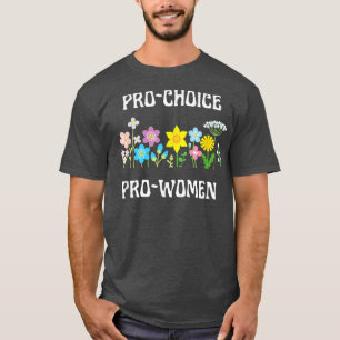 Camiseta Pró Escolha Pró Mulheres Pastel Cores de Flores Se