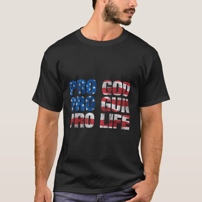 Camiseta Pro God Pro Gun Pro Life (Frente)