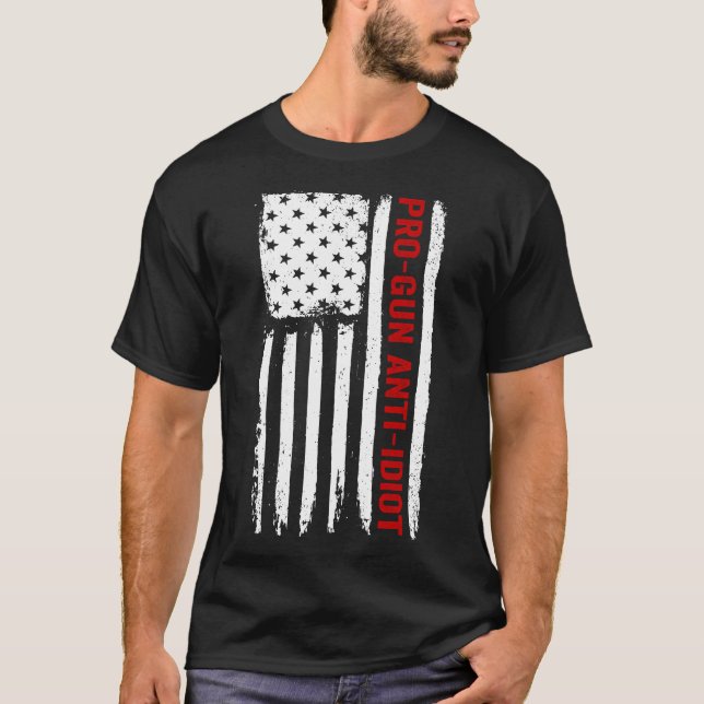 Camiseta Pro-Gun Anti-Idiot (Frente)