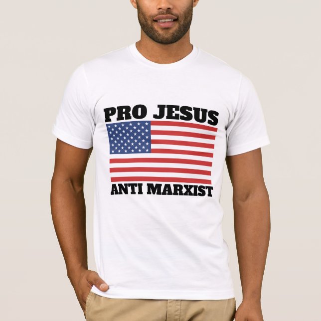 CAMISETA PRO JESUS ANTI MARXIST SHIRTS (Frente)