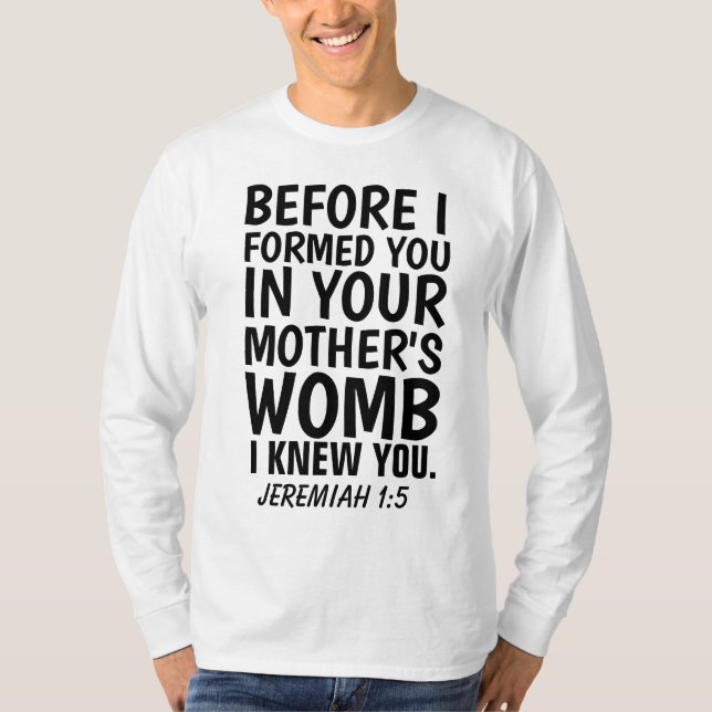 CAMISETA PRO LIFE CHRISTIAN T-SHIRTS NA MULHER (Frente)