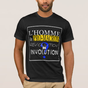 Camiseta PRO-M-A-C-R-O-N Evolução ou Incorporação Homens Ne