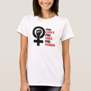 Camiseta Pro-Mulher da Pro-Voz da Pro-Escolha --