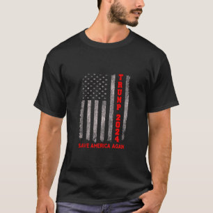 Camiseta Pro Trump 2024 Salve a América Novamente Vintage U