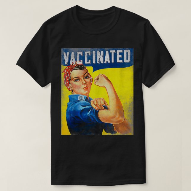 Camiseta Pro Vaccine, I Got Vaccinated, Want a hug Rosie Th (Frente do Design)