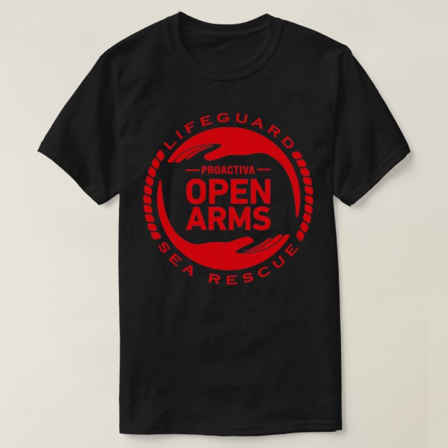 Camiseta Proactiva Open Arms Sea Rescut (Frente do Design)