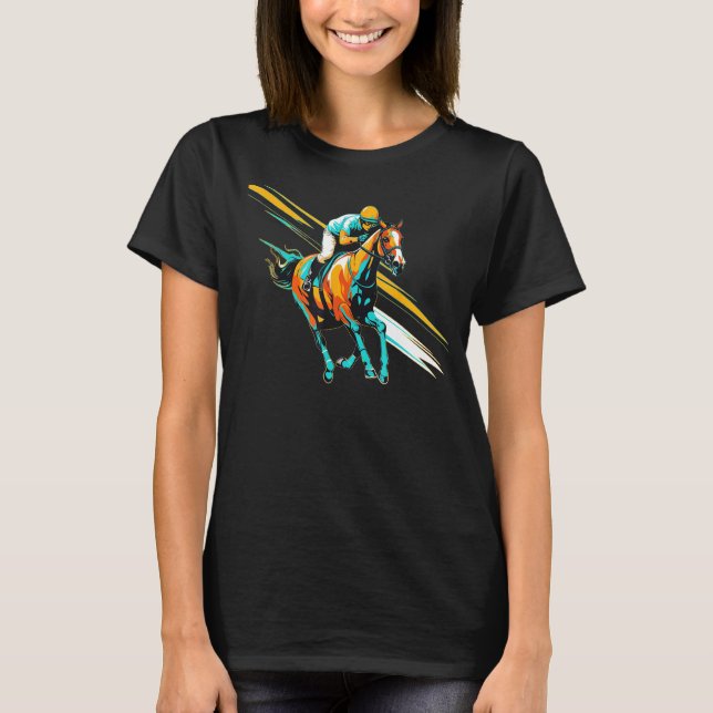 Camiseta Probabilidades de apostas em corridas de cavalos (Frente)