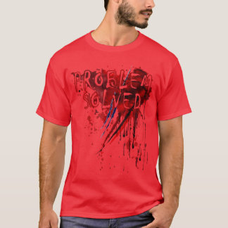Camiseta Problem Solved Blood Splatter Bloody Horror Zombie