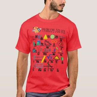 Camiseta Problem Solver Math Alphabet Math Teacher Classroo