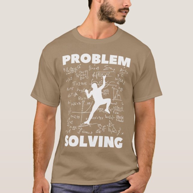 Camiseta Problem Solving Climber Rock Climbing (Frente)