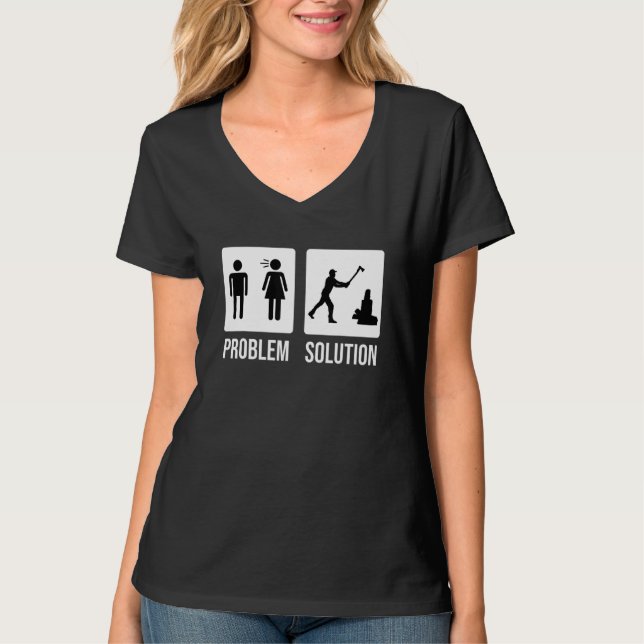 Camiseta Problema com Lumberjack Solução de Corda de Madeir (Frente)