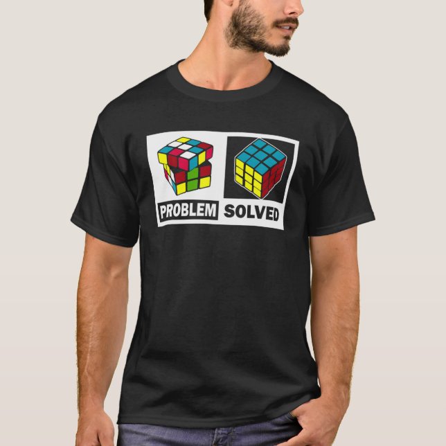 Camiseta Problema competitivo com o cubo de Quebra-cabeça s (Frente)