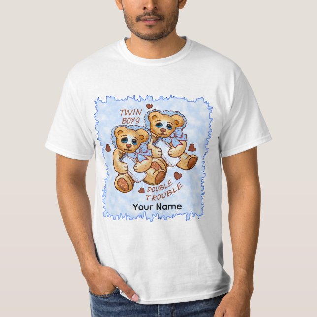 Camiseta Problema de Gêmeos Meninos (Frente)
