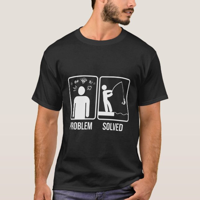 Camiseta Problema de pesca Peixes Resolvidos (Frente)