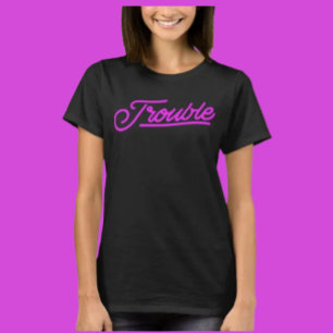 Camiseta Problema Letra Neon Script