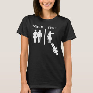 Camiseta Problema resolvido - Casamento engraçado versus di