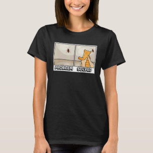 Camiseta Problema Resolvido Gato Fofo Gato Dono do Gato Ani
