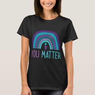 Camiseta Problema Semicolon Prevenção Suicídio Refeita R