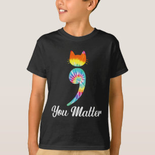 Camiseta Problema Semicolon Tie Dye Prevenção Suicídio
