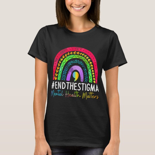 Camiseta Problemas Acabam Com O Estigma Rainbow Boho 1 (Frente)