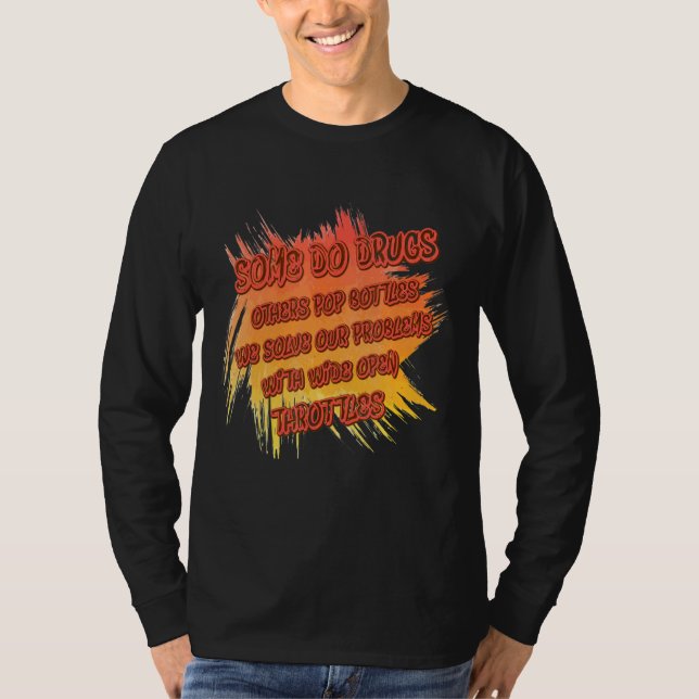 Camiseta Problemas com a faixa de limitação aberta ampla (Frente)