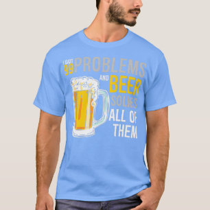 Camiseta Problemas com Álcool A Cerveja Resolve Todos Eles 