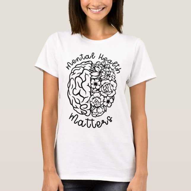 Camiseta Problemas de conscientização da saúde florescem do (Frente)
