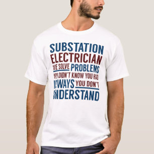 Camiseta Problemas de resolução de eletricistas de sub-es
