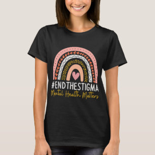 Camiseta Problemas De Saúde Acabam Com O Estigma Rainbow Bo