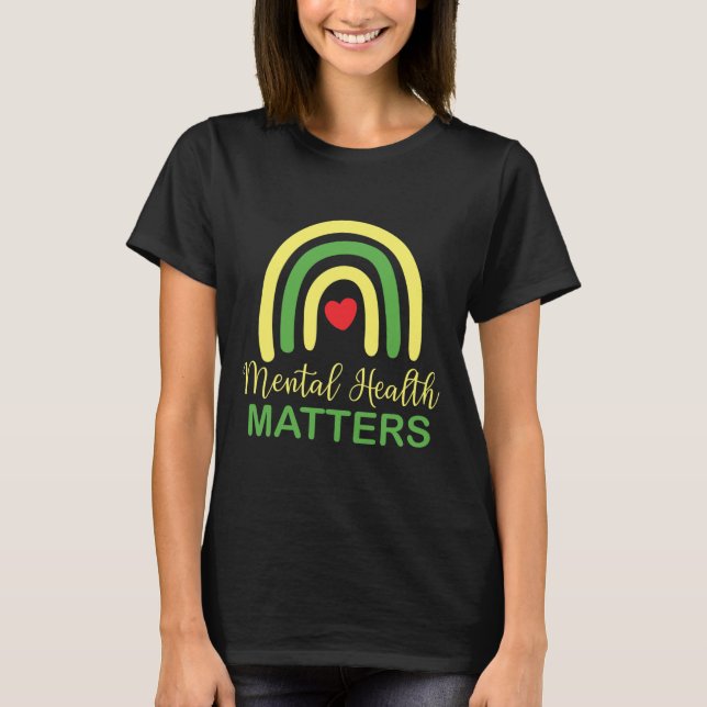 Camiseta Problemas de Saúde Arco-íris Retro Mês Nacional de (Frente)