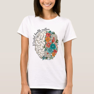 Camiseta Problemas de saúde Cérebro humano Sensibilização 1