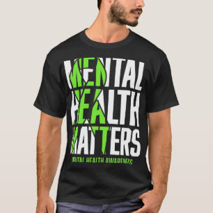 Camiseta Problemas de saúde Green Ribon Mental Health Aware
