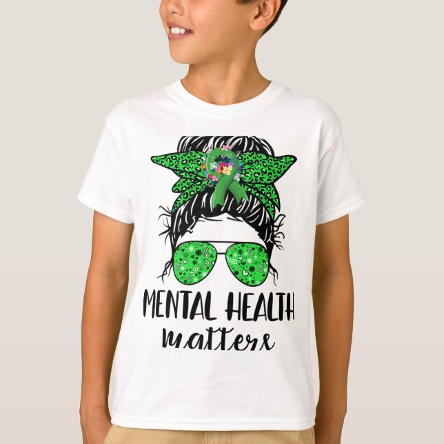 Camiseta Problemas de saúde Mensy Bun Gift Mental Health Aw (Frente)