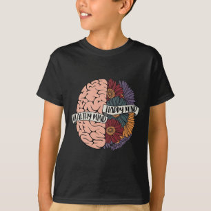 Camiseta Problemas de saúde mental Awarenes do cérebro huma