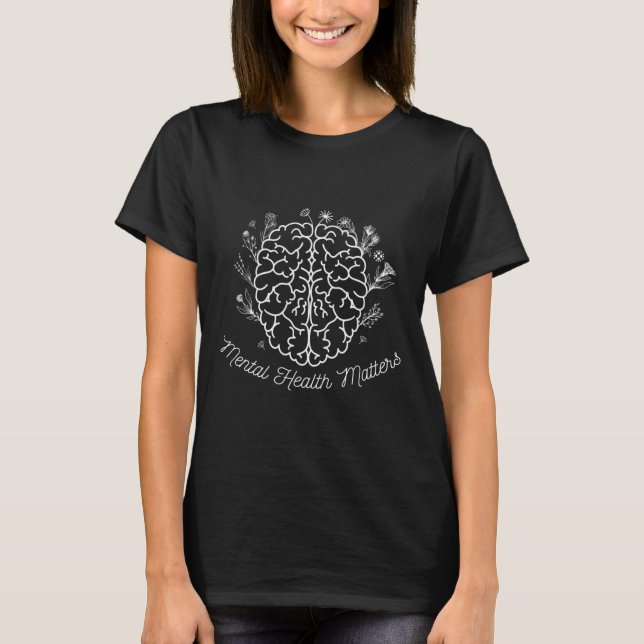 Camiseta Problemas De Saúde Mental Dando Doença Cerebral Hu (Frente)