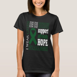 Camiseta Problemas de Saúde Mental Fita Verde Saúde Mental