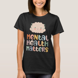 Camiseta Problemas de saúde mental Sensibilização ansiedade