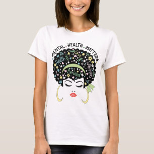 Camiseta Problemas de saúde mental Sensibilização feminina