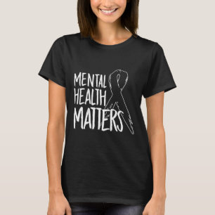 Camiseta Problemas De Saúde Mental Suicídio De Design Para 