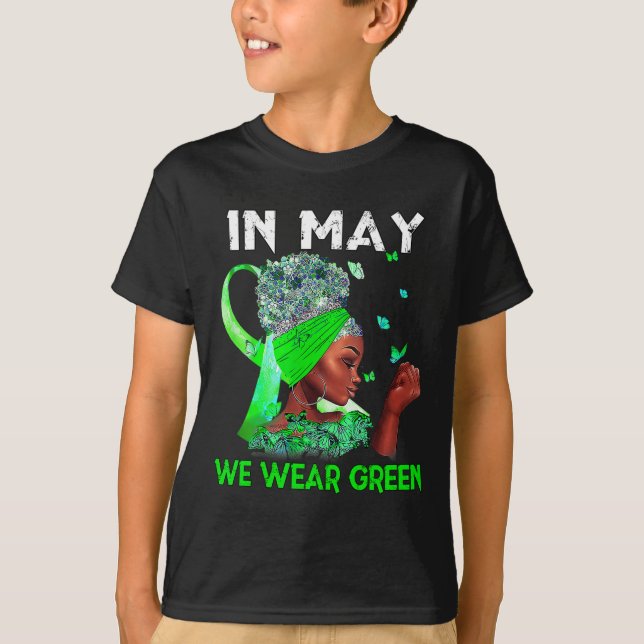 Camiseta Problemas de saúde Vestimos o Green Mental Health  (Frente)