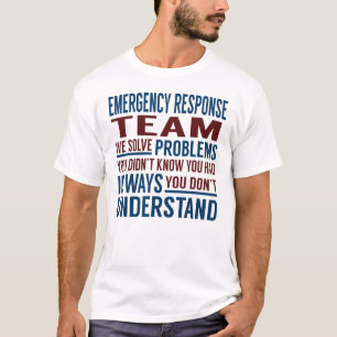 Camiseta Problemas de solução da equipe de resposta de em