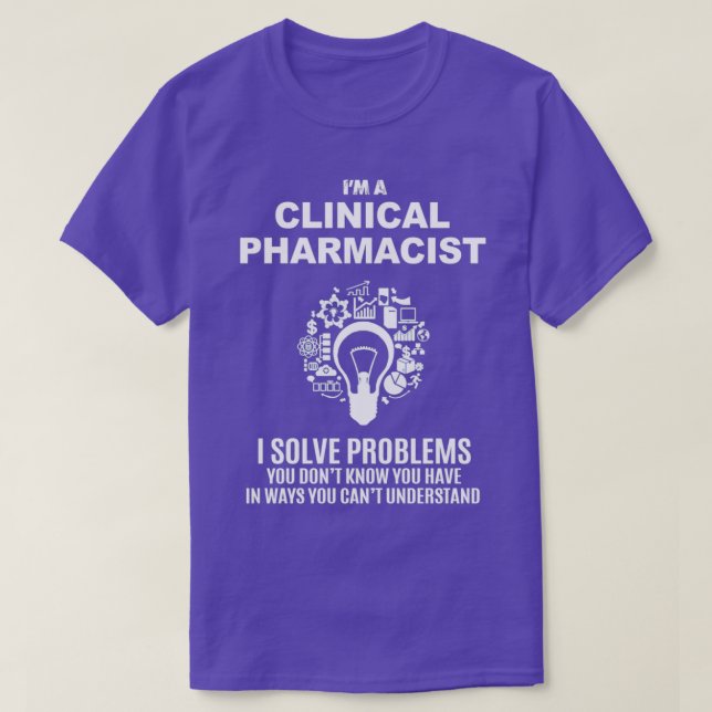 CAMISETA PROBLEMAS DE SOLUÇÃO DE FARMACÊUTICOS CLÍNICOS BRA (Frente do Design)