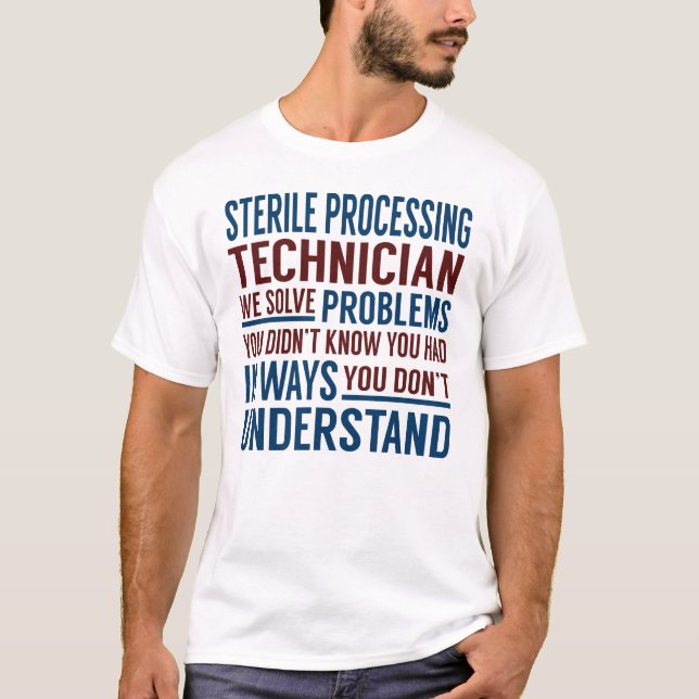 Camiseta Problemas de solução do técnico de processamento e (Frente)